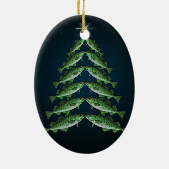 Los doce bacalaos del ornamento del óvalo del (Atrás)