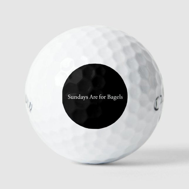 Los domingos son para Bagels Pelota de Golf | Rega (Anverso)