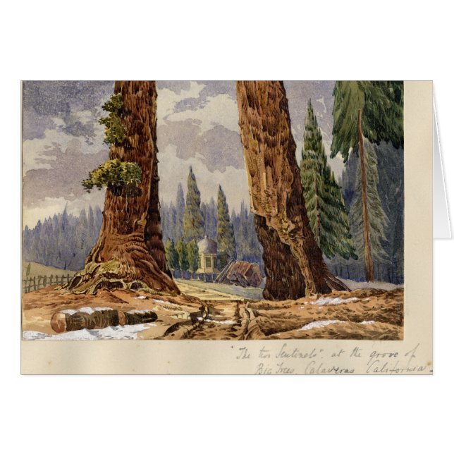 Los dos centinelas, en la arboleda de árboles (Anverso (Horizontal))