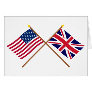 Los E.E.U.U. y banderas cruzadas Reino Unido