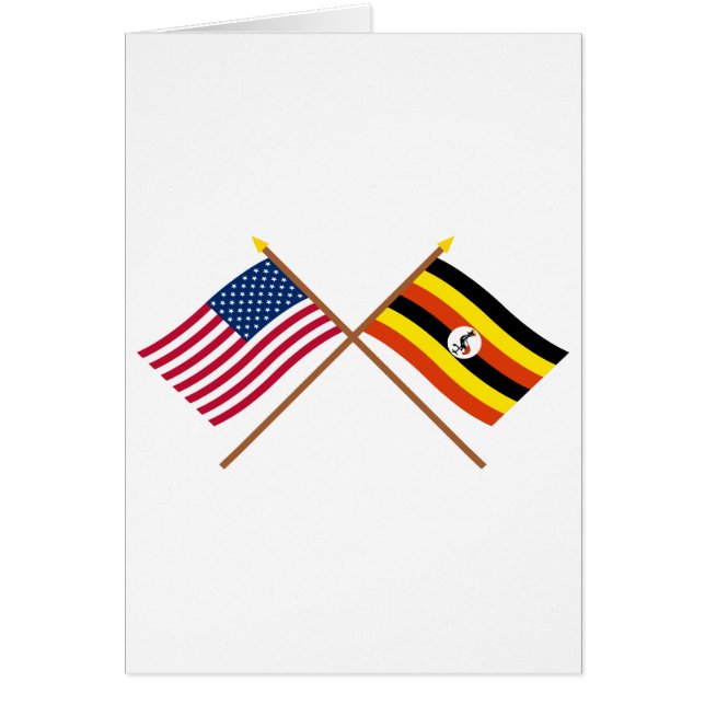 Los E.E.U.U. y banderas cruzadas Uganda (Frente)