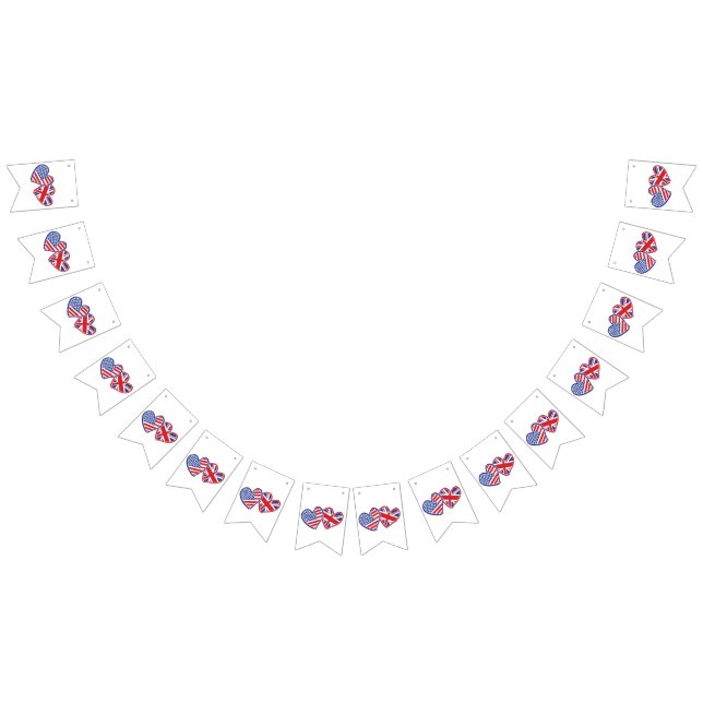 Los E.E.U.U. y corazones BRITÁNICOS de la bandera (Todo)