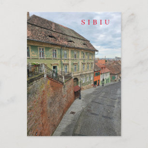 Los edificios antiguos de Sibiu dan a la postal
