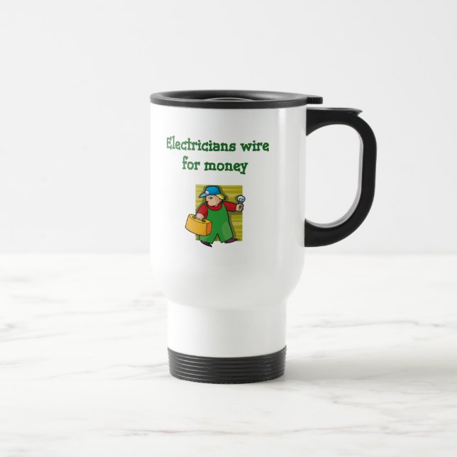 Los electricistas atan con alambre para la taza (Derecha)