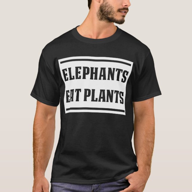 Los "elefantes comen camiseta de las plantas" (Anverso)