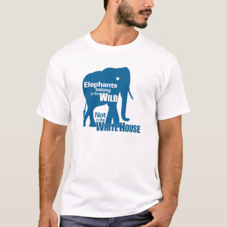Los elefantes pertenecen en la camiseta salvaje