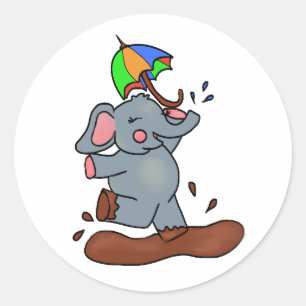 Los elefantes reciben grandes Pegatinas sucios