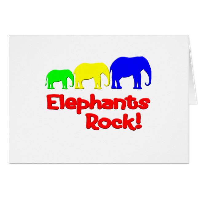 ¡Los elefantes son geniales! (Anverso (Horizontal))