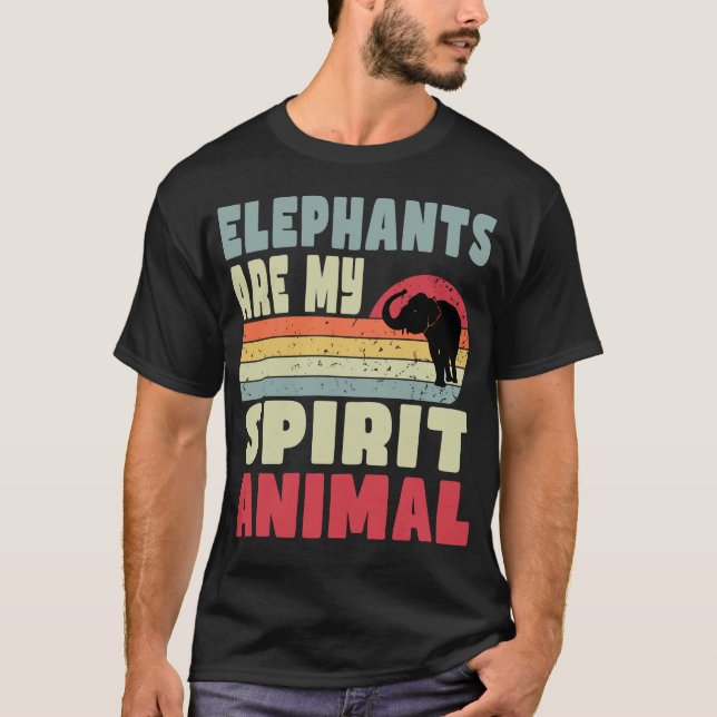 Los elefantes son mi camiseta animal espiritual (Anverso)