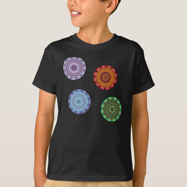 Los elementos Mandalas Kid's y la camiseta bebé os (Anverso)