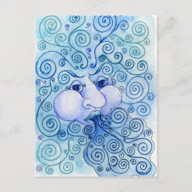 Los elementos - postal aérea (Anverso)