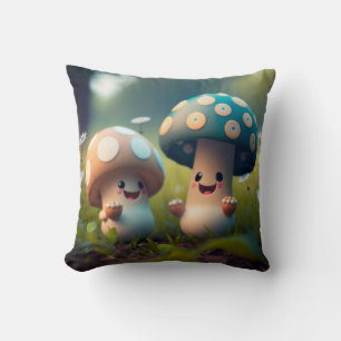 Los elfos de hongos en el campo arrojan almohada