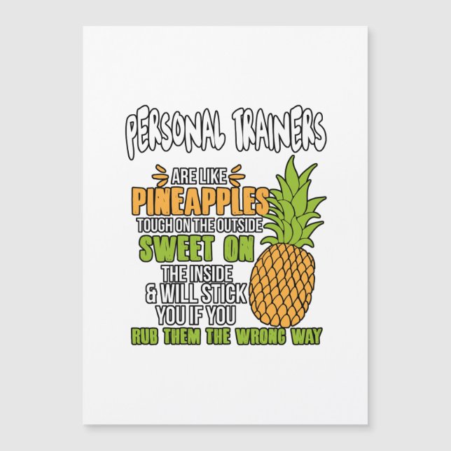 Los Entrenadores Personales Son Como Las Piñas. (Anverso)