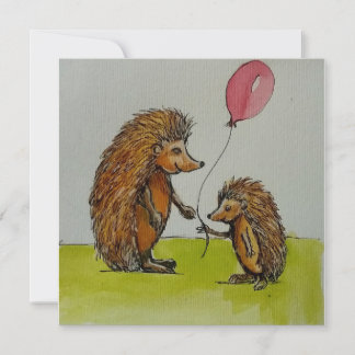 Los erizos de ilustracion infantil sostienen un gl