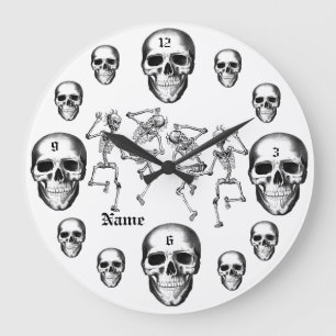 Los esqueletos del cráneo añaden el reloj moderno