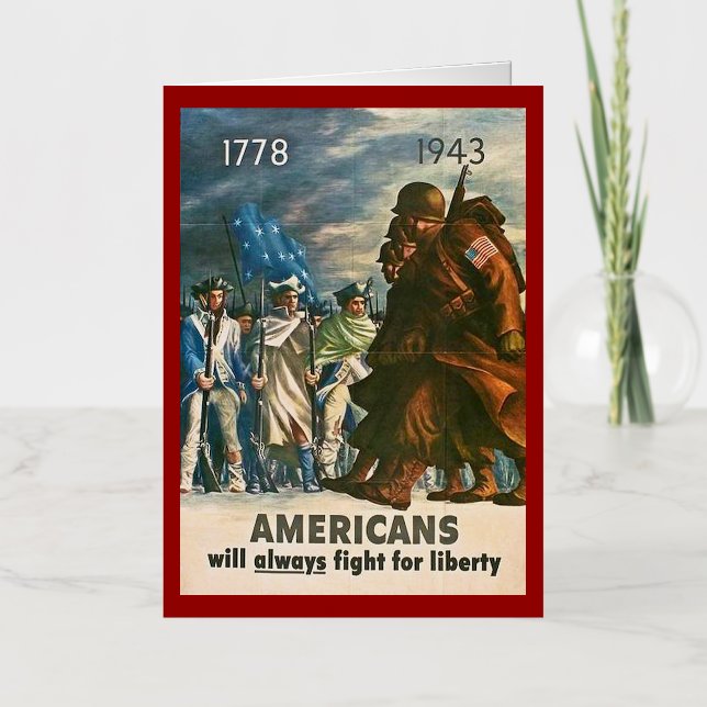 Los estadounidenses siempre lucharán por la libert (Anverso)