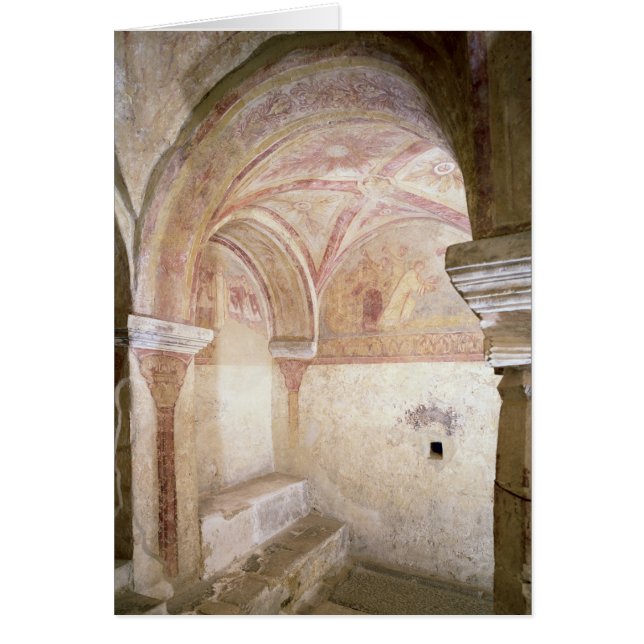 Los frescos de Carolingian en la cripta interna (Frente)