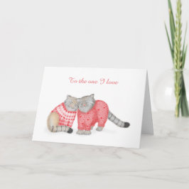 Los gatos de Cute Pallas enamorados tarjeta de San