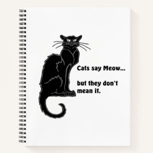 "Los gatos dicen que Meow..." Cuaderno de espiral