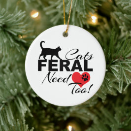 Los Gatos Ferales Necesitan Amor Para El Ornamento