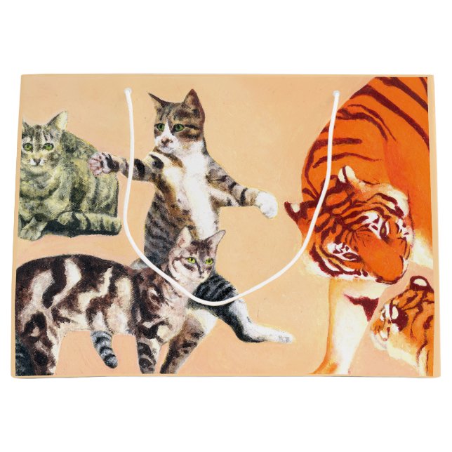 Los gatos jugarán la bolsa de regalo (Anverso)