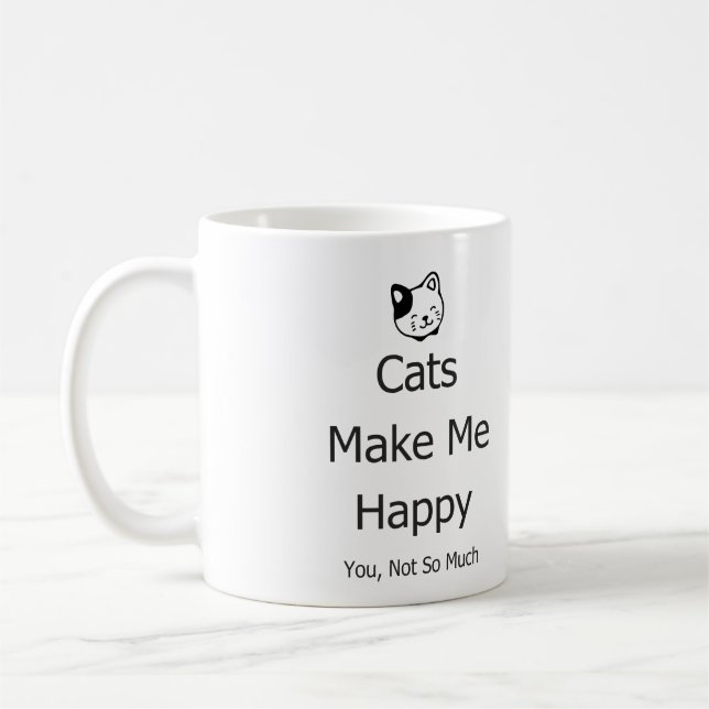 Los gatos le hacen me feliz no tanto taza (Izquierda)