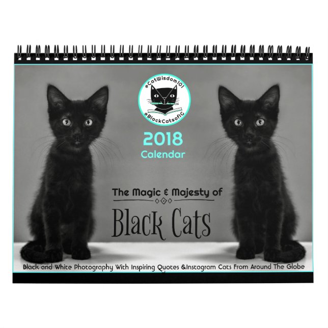 Los gatos negros dicen el calendario 2018 (Tapa)