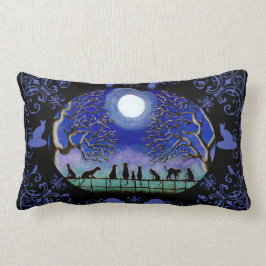 Los gatos negros se dirigen la almohada de la