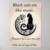 Los gatos negros son como posters musicales