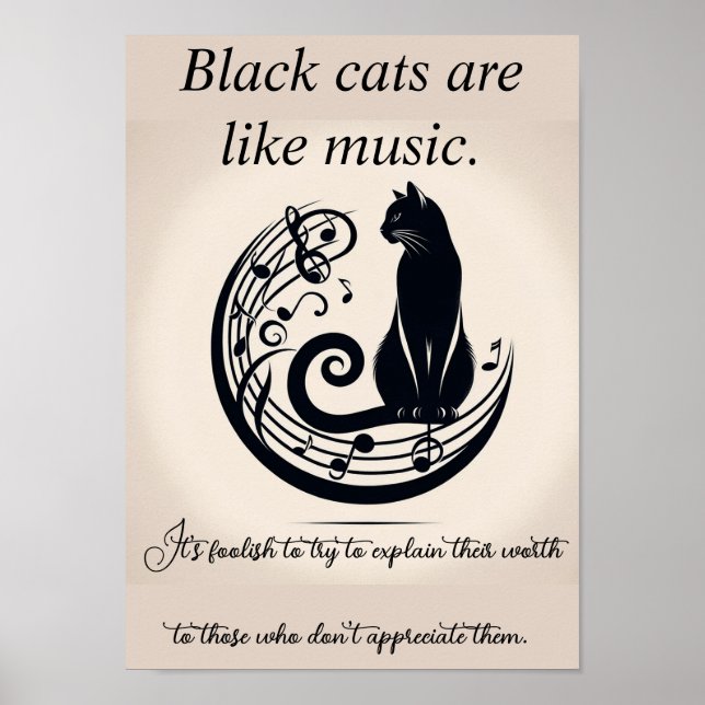 Los gatos negros son como posters musicales (Frente)