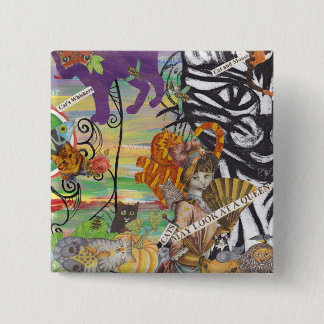 Los gatos pueden mirar un botón de la reina