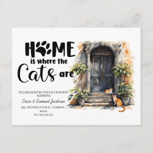 ¡los gatos se han mudado! anuncio de nueva direcci