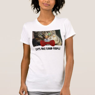 Los gatos son buena gente, camiseta del gato de