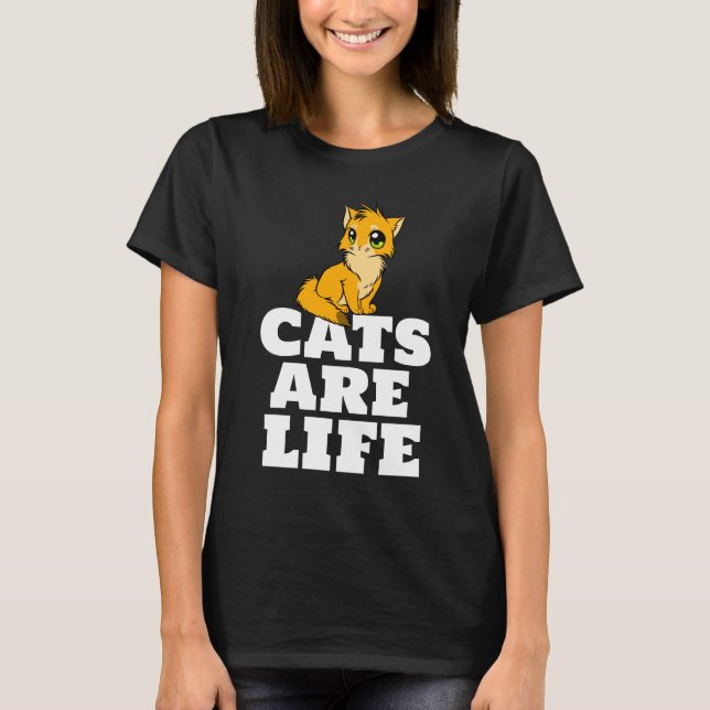 LOS GATOS SON CAMISETAS DE CAMISETAS DE GINGER (Anverso)
