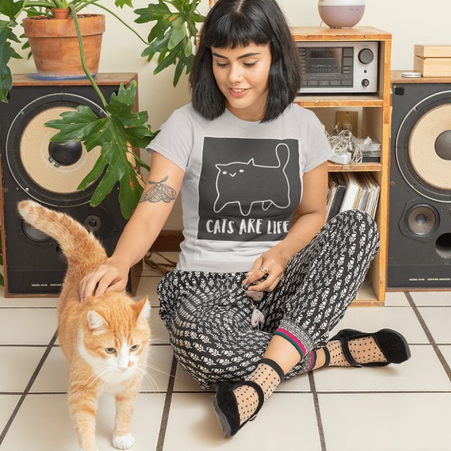 LOS GATOS SON CAMISETAS DE TELÉFONO DE LA VIDA NEG (Subido por el creador)