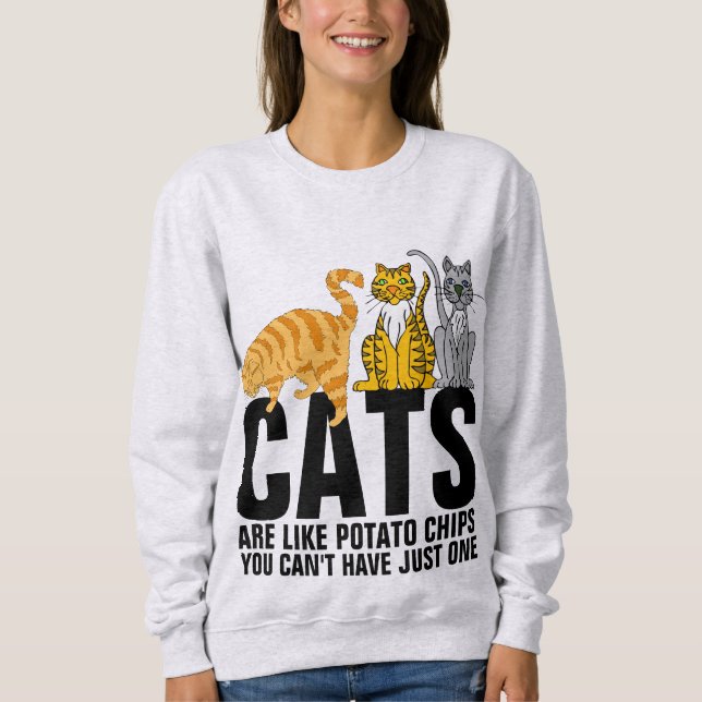 LOS GATOS SON COMO LAS CAMISETAS DE gato DIVERTIDA (Anverso)