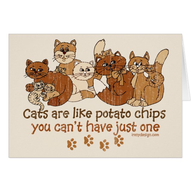 Los gatos son como las patatas fritas (Anverso (Horizontal))