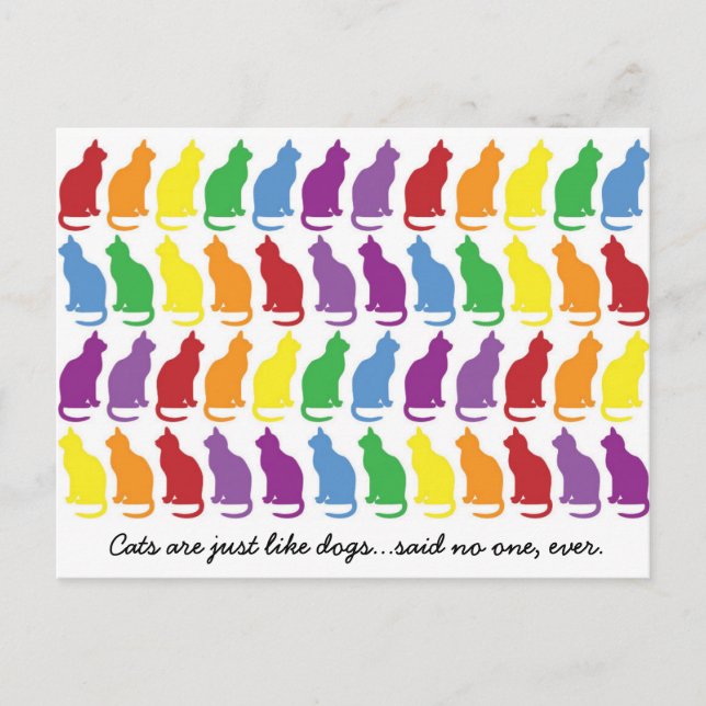 Los gatos son como los perros postales (Anverso)