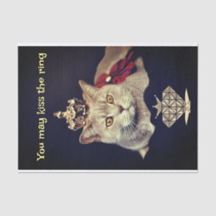 Los gatos son el papel del tejido del Rey