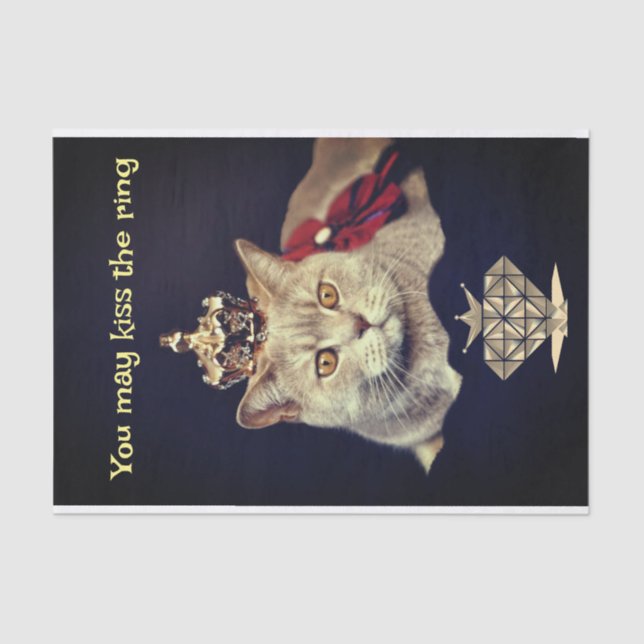 Los gatos son el papel del tejido del Rey (Anverso)