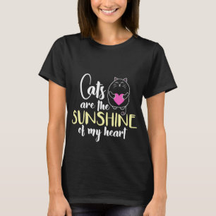 Los gatos son el sol de la camiseta de mi corazón