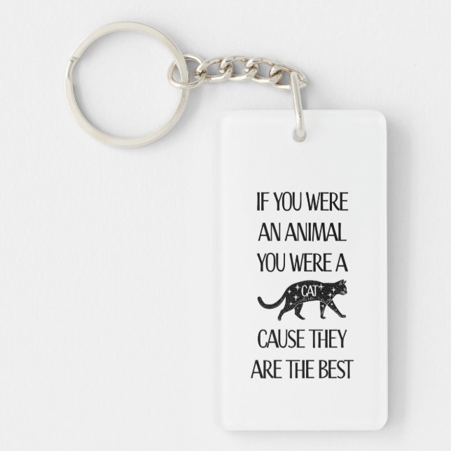 Los gatos son los mejores. Llavero acrílico (Frente)