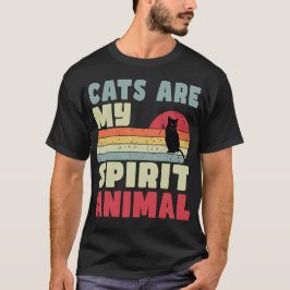 Los gatos son mi espíritu camiseta animal