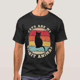 Los gatos son mi espíritu camiseta animal