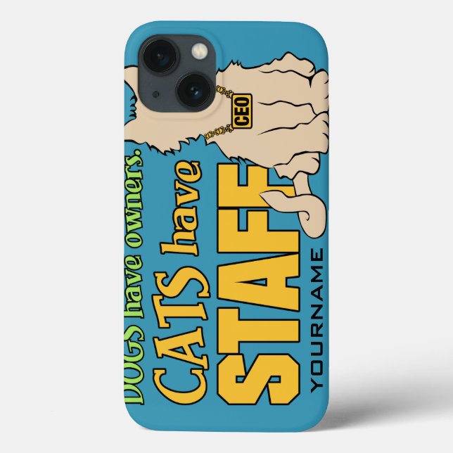 LOS GATOS TIENEN fundas personalizados DEL PERSONA (Reverso)