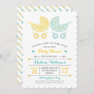 ¡Los gemelos están en la manera! Invitación de