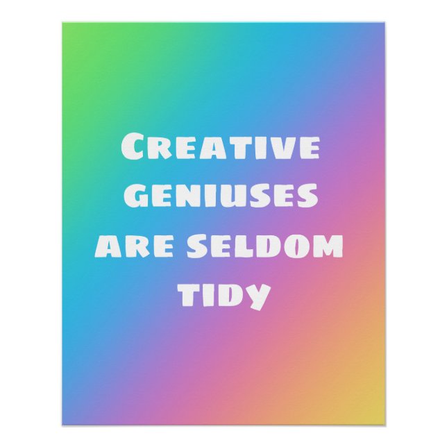 Los genios creativos rara vez son Posters del arco (Anverso)