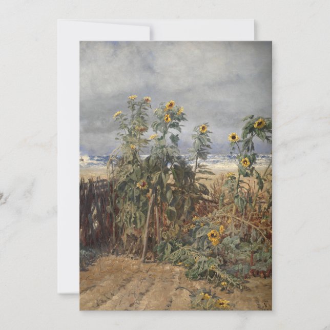 Los girasoles en la playa | Thorvald Niss (Anverso)