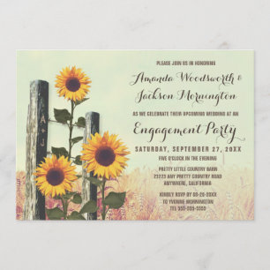 Los girasoles tallaron invitaciones del fiesta de