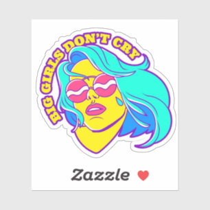 Los grandes chicas no lloran pegatina